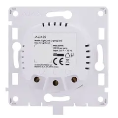 AJAX SYSTEMS Ajax LightCore (2-gang) relé Ajax LightSwitch dupla intelligens fénykapcsolóhoz, 868MHz